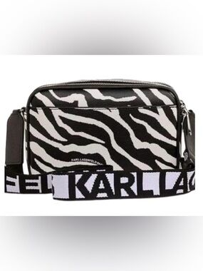Karl Lagerfeld Paris Zebra Print Crossbody Bag